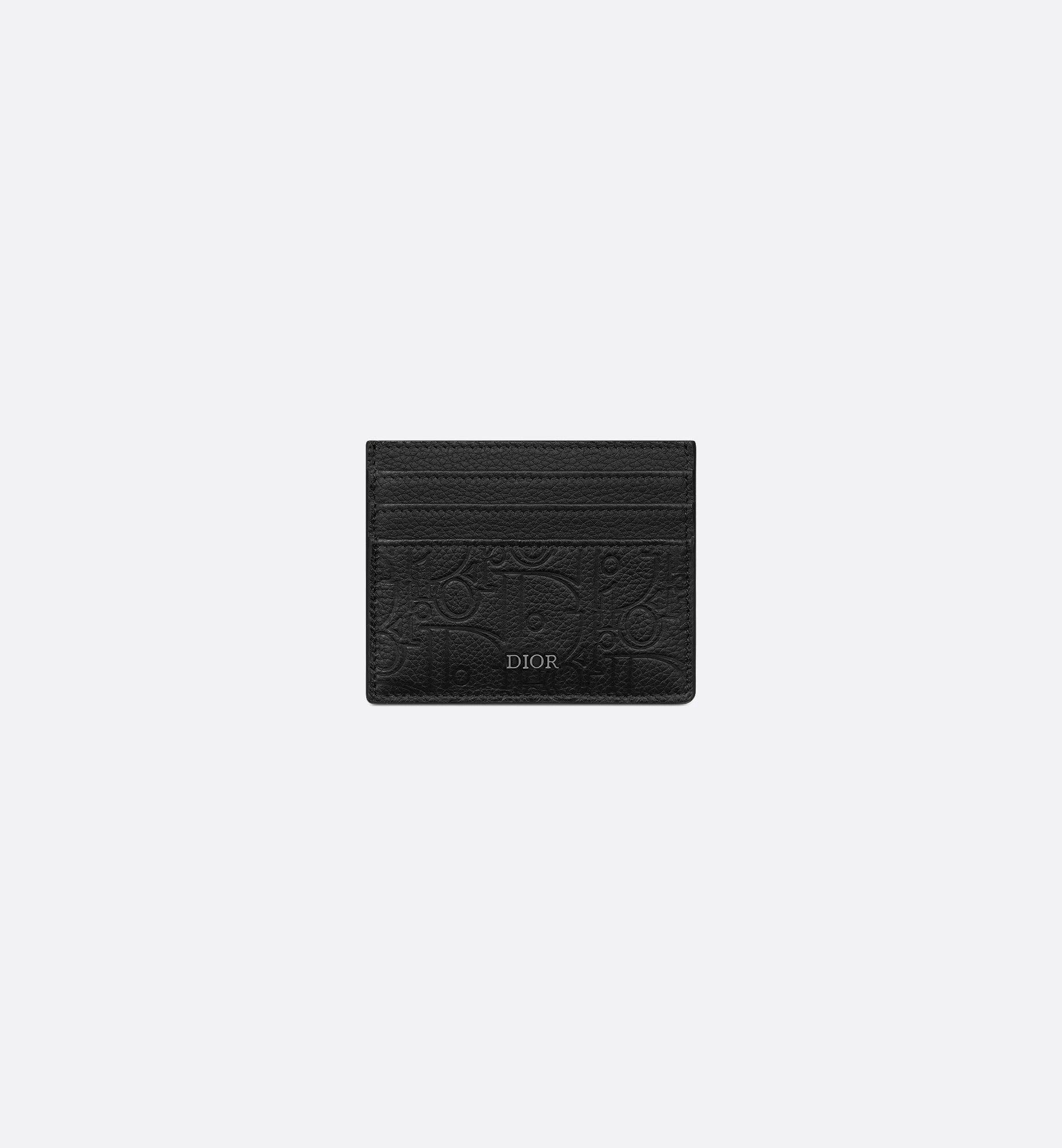 Card Holder Black Dior Gravity Leather- FOR HIM Studio 27
